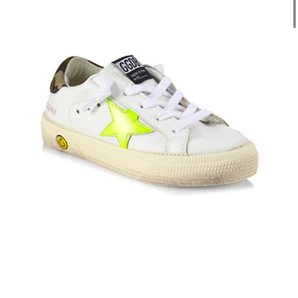 Golden Goose Kids Sneakers - White and Neon Yellow